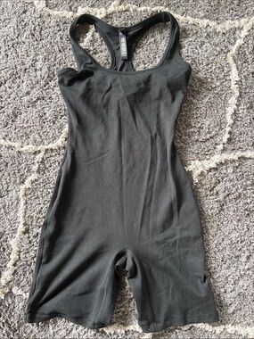 SKIMS Black Racerback Short Jumpsuit